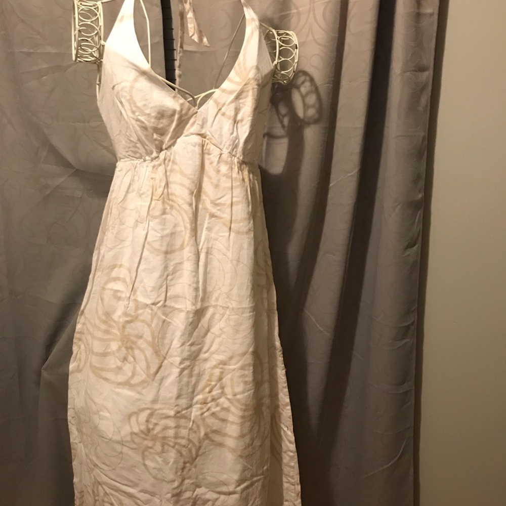 Long cream sea shell maxi dress